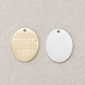 Launch Promo: 24K Gold PVD Stainless Steel Vintage Engraved Texture Oval Medallion Pendant | Sold Each