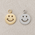 Launch Promo: 24K Gold PVD Stainless Steel Smiley Face Emoticon Charm | Sold Each