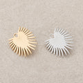 Launch Promo: 24K Gold PVD Stainless Steel Sunburst Heart Medallion Pendant | Sold Each