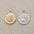 Launch Promo: 24K Gold PVD Stainless Steel Celestial Starburst Medallion Charm | Sold Each