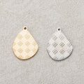 Launch Promo: 24K Gold PVD Stainless Steel Woven Textured Asymmetric Charm | Sold Each