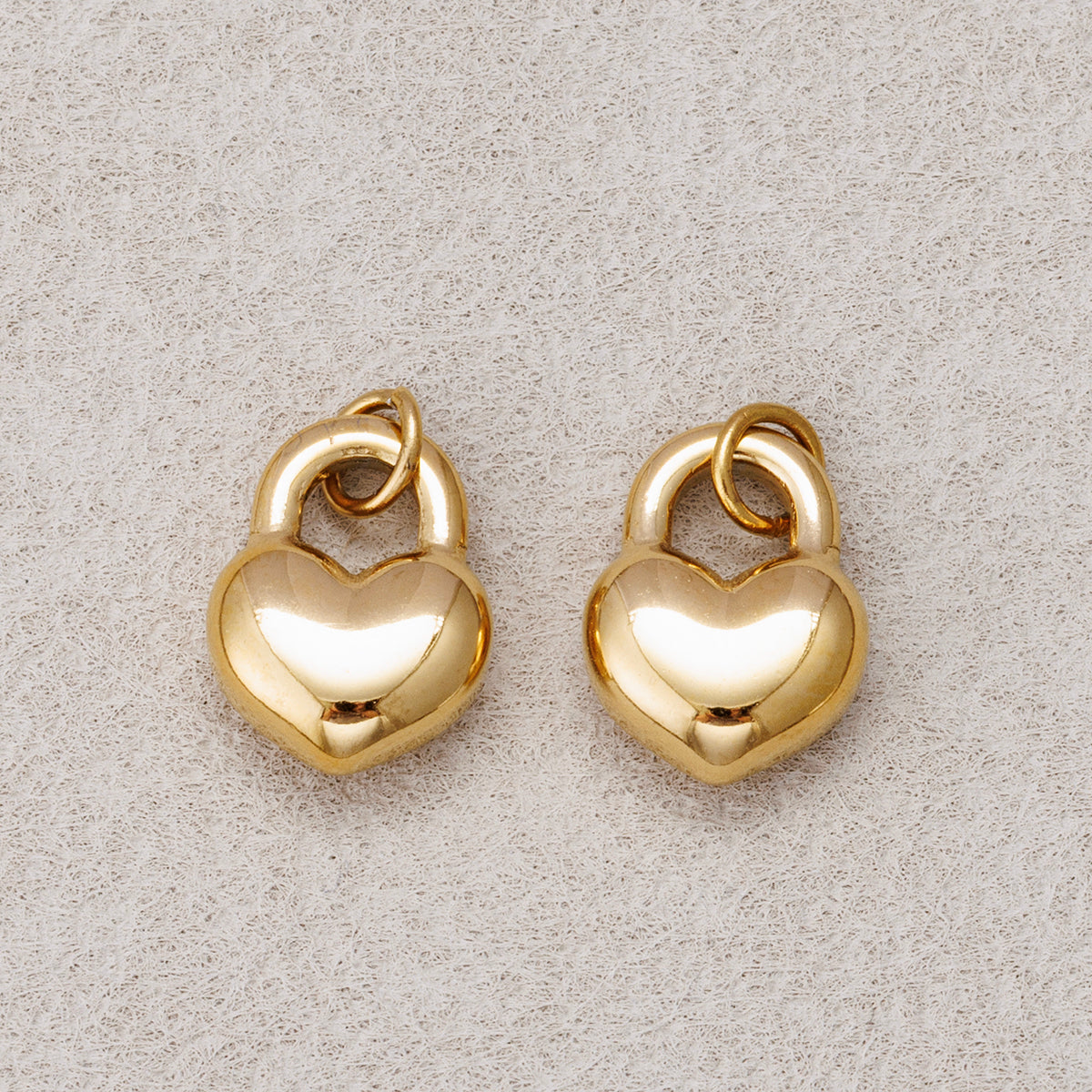 Launch Promo: 14K Gold PVD Stainless Steel Chubby Love Heart Padlock Charm | Sold Each