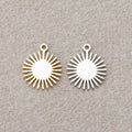 Launch Promo: 24K Gold PVD Stainless Steel Minimalist Sunburst Coin Charm | Sold Each