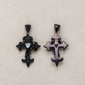 Launch Promo: Stainless Steel Black Gothic Thorn Cross Pendant | Sold Each