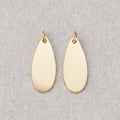 Launch Promo: 14K Gold PVD Stainless Steel Plain Teardrop Tag Charm | Sold Each