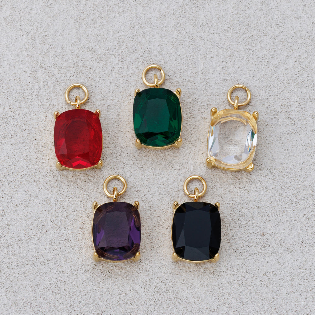 Launch Promo: 14K Gold PVD Stainless Steel Pear Cut Birthstone Charm | Sold Each