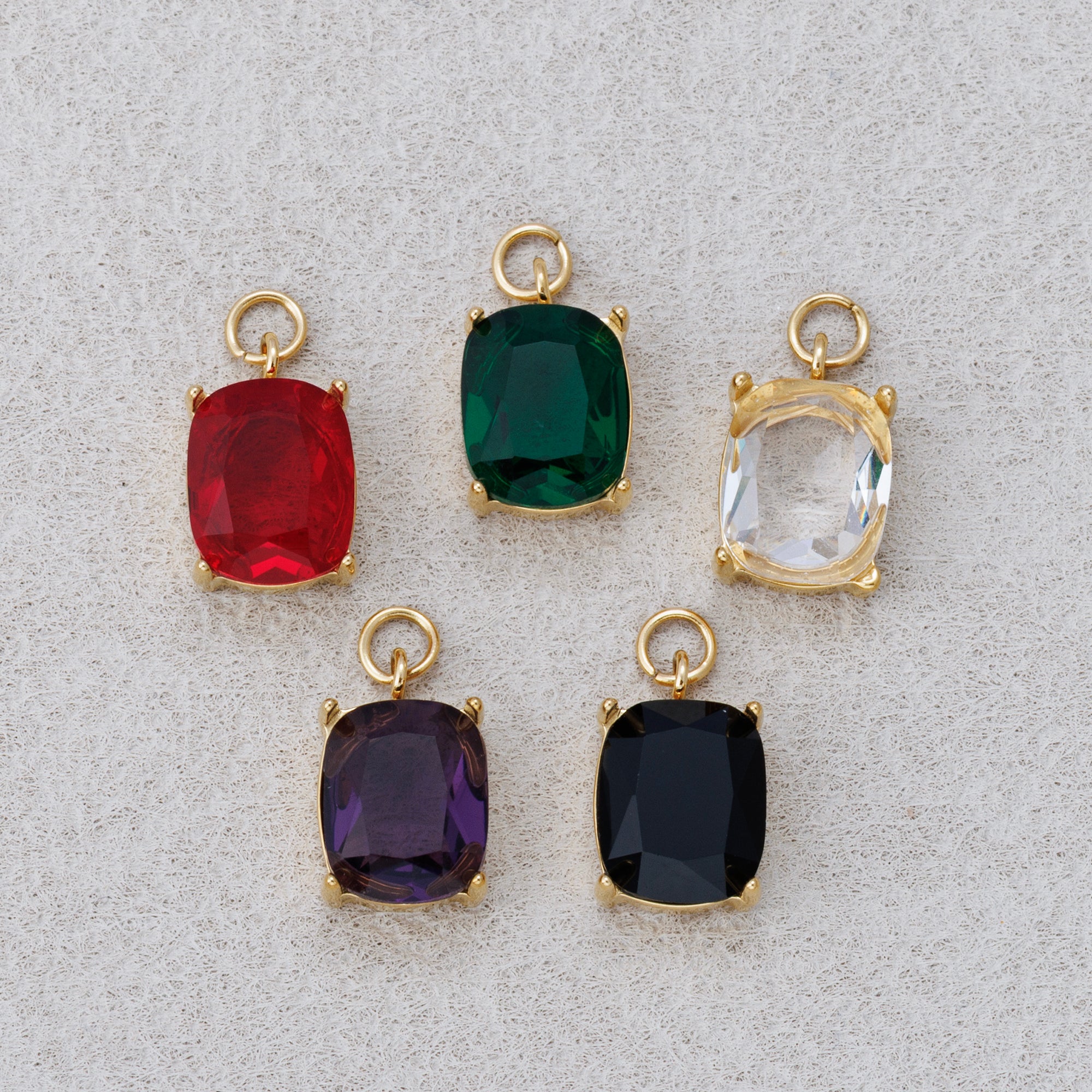 Launch Promo: 14K Gold PVD Stainless Steel Pear Cut Birthstone Charm | Sold Each