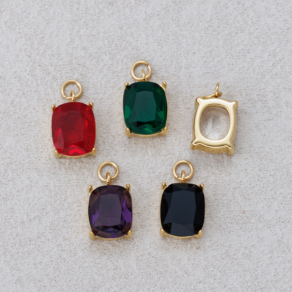 Launch Promo: 14K Gold PVD Stainless Steel Pear Cut Birthstone Charm | Sold Each