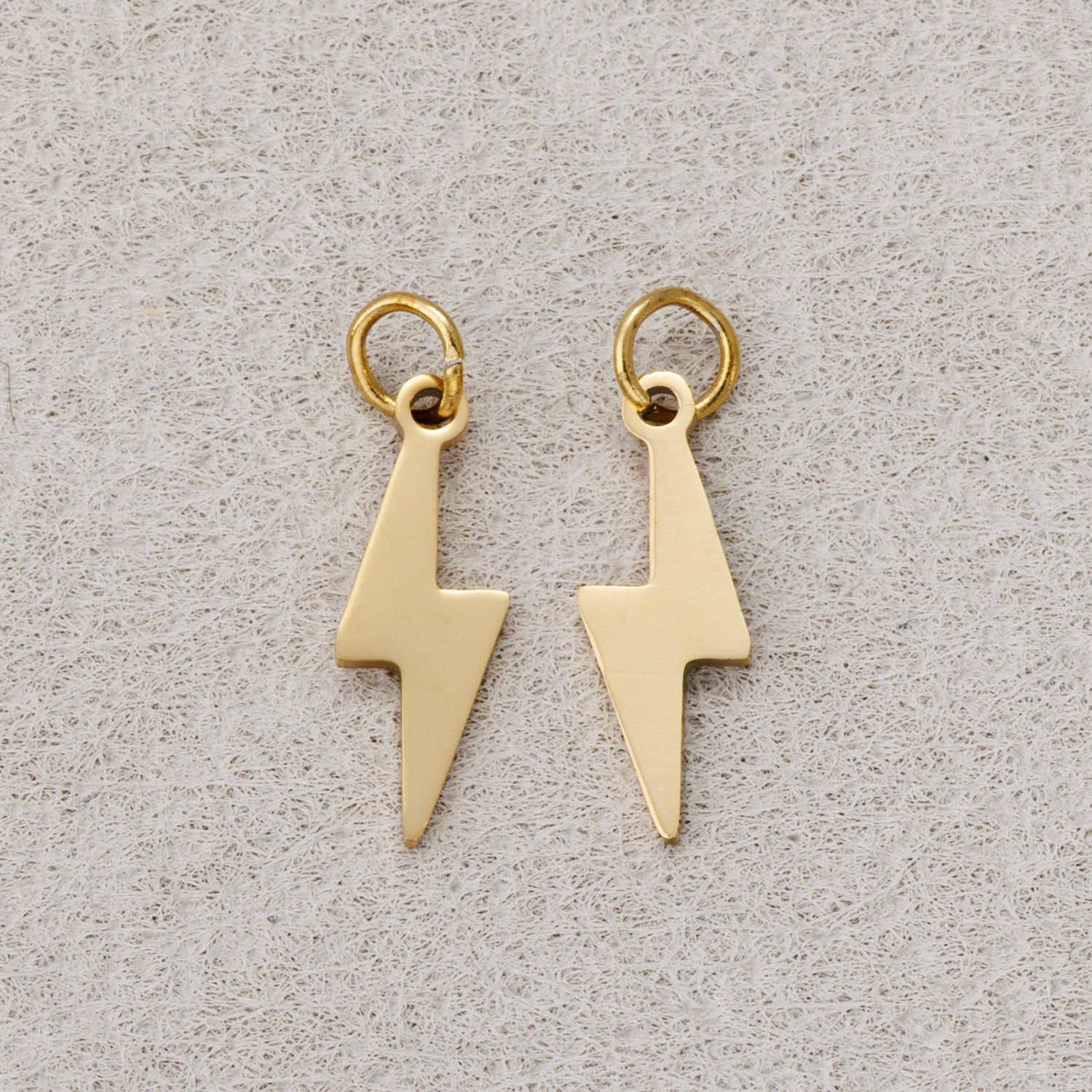 Launch Promo: 14K Gold PVD Stainless Steel Plain Lightning Bolt Charm | Sold Each