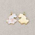 Launch Promo: 24K Gold PVD Stainless Steel Pink White Love Bunny Enamel Charm | Sold Each