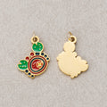 Launch Promo: 24K Gold PVD Stainless Steel Green Red Ocean Crab Enamel Charm | Sold Each