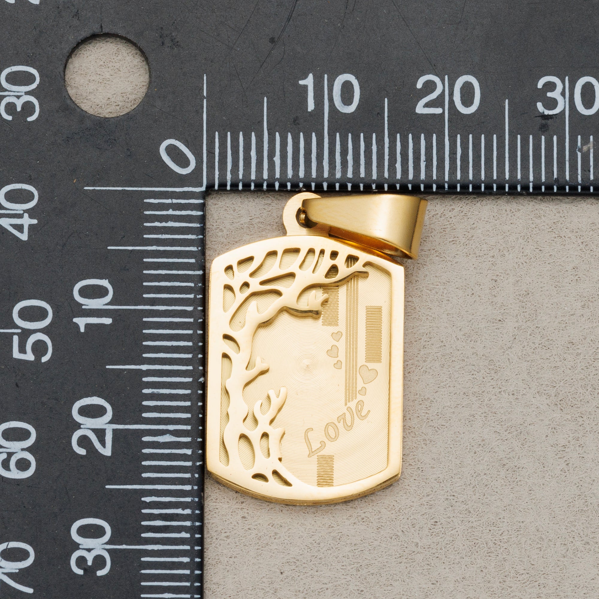 Launch Promo: 24K Gold PVD Stainless Steel Love Season military Tag Pendant in Gold & Silver | Sold Each
