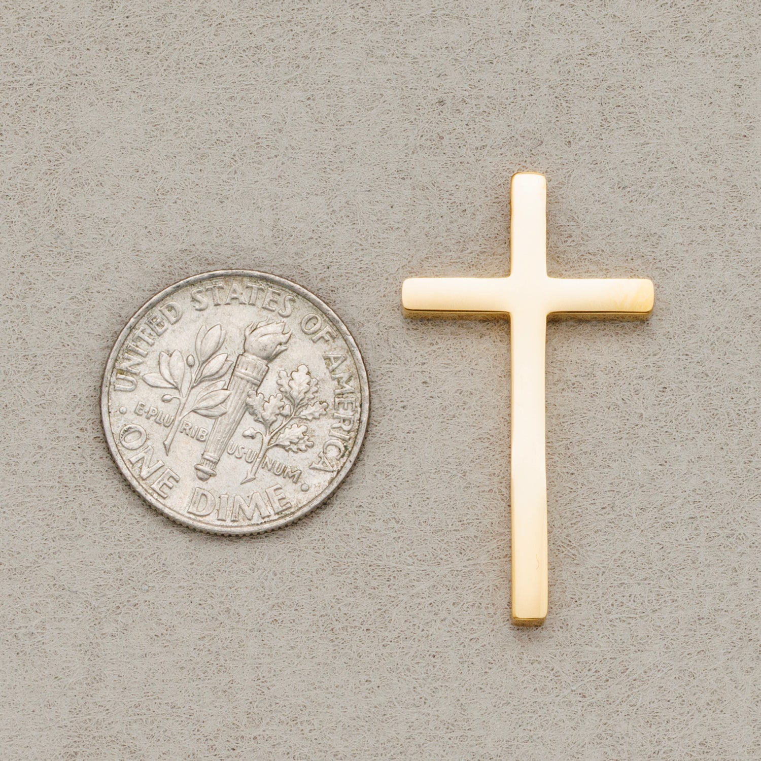 Launch Promo: Gold PVD Stainless Steel Plain Cross Religious Slider Charm | Sold Each