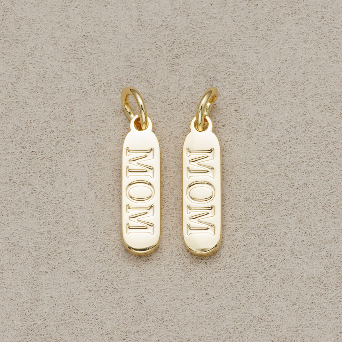 Launch Promo: 24K Gold PVD Stainless Steel Mom Oval Tag Charm | Sold Each