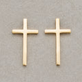Launch Promo: Gold PVD Stainless Steel Plain Cross Religious Slider Charm | Sold Each