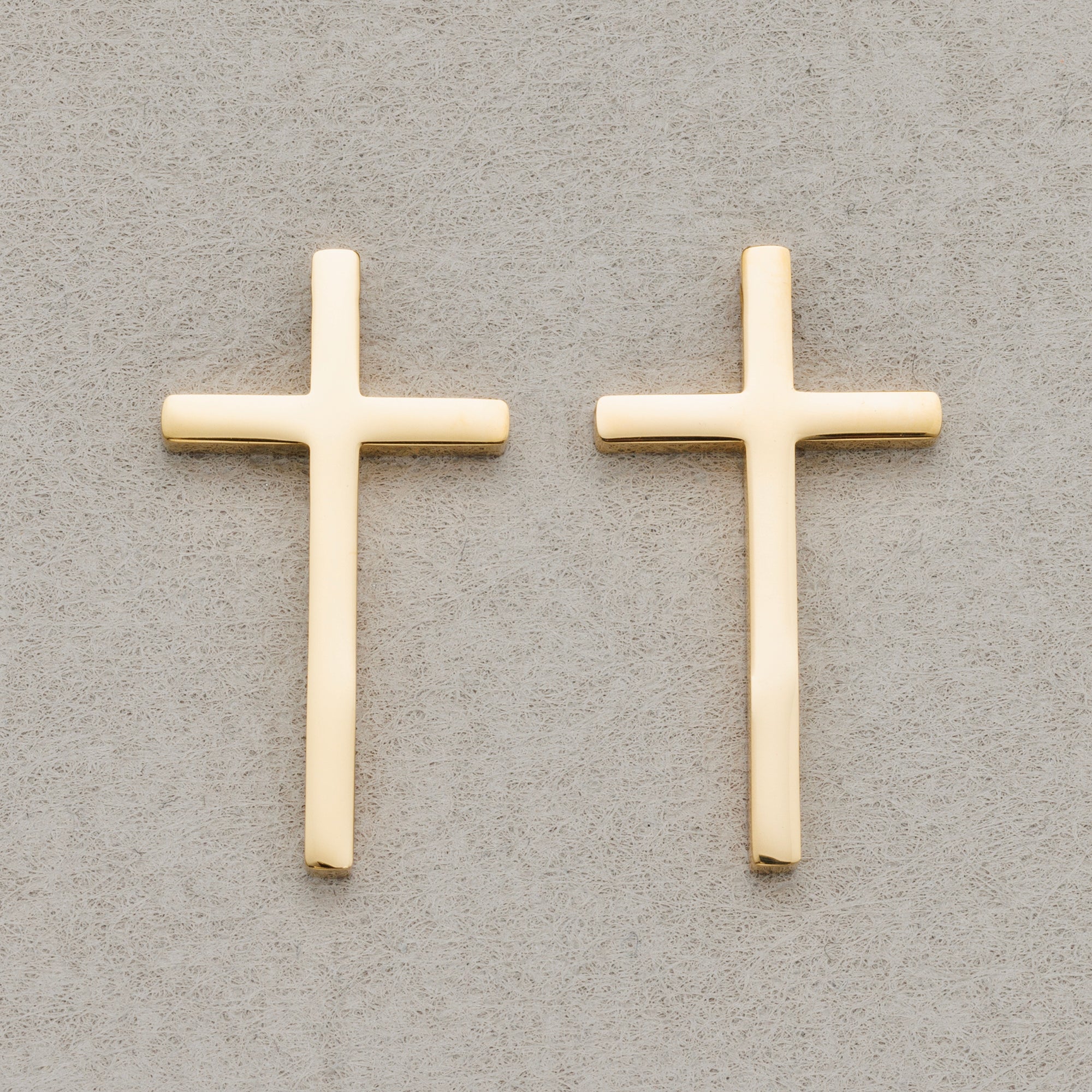 Launch Promo: Gold PVD Stainless Steel Plain Cross Religious Slider Charm | Sold Each