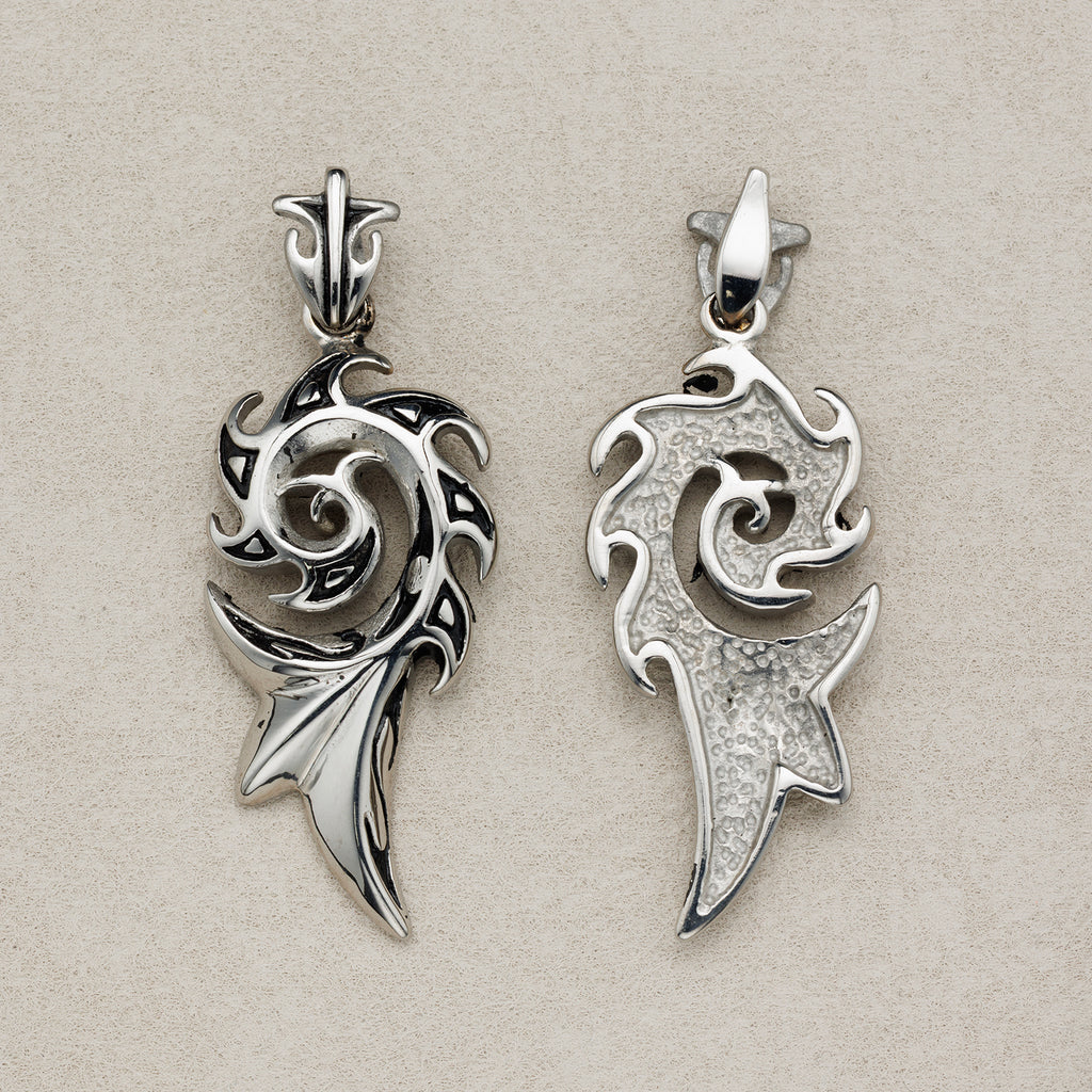 Launch Promo: Stainless Steel Gothic Tribal Spiral Phoenix Pendant | Sold Each