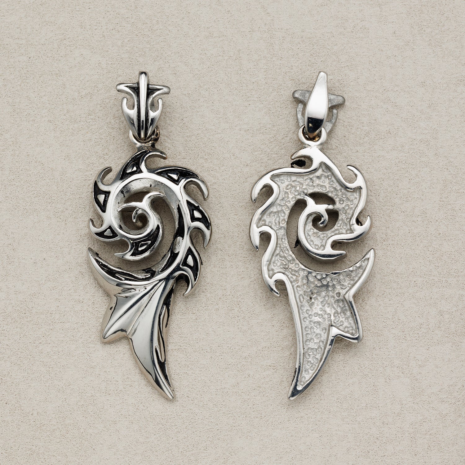 Launch Promo: Stainless Steel Gothic Tribal Spiral Phoenix Pendant | Sold Each