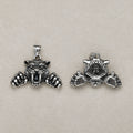 Launch Promo: Stainless Steel Textured Saber-Toothed Tiger Animal Pendant | Sold Each