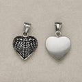 Launch Promo: Stainless Steel Gothic Angel Wing Heart Pendant | Sold Each