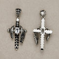 Launch Promo: Stainless Steel Gothic Wings Sword Cross Pendant | Sold Each