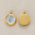 Launch Promo: 24K Gold PVD Stainless Steel Mother Mary Religious Medallion Pendant | Sold Each