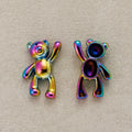 Launch Promo: Stainless Steel Rainbow Gradient Teddy Bear Animal Pendant | Sold Each