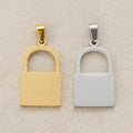 Launch Promo: 24K Gold PVD Stainless Steel Minimalist Arch Padlock Pendant | Sold Each