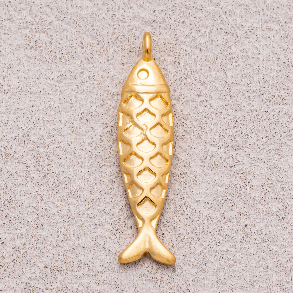 Gold PVD Stainless Steel Fish Ocean Animal Pendant