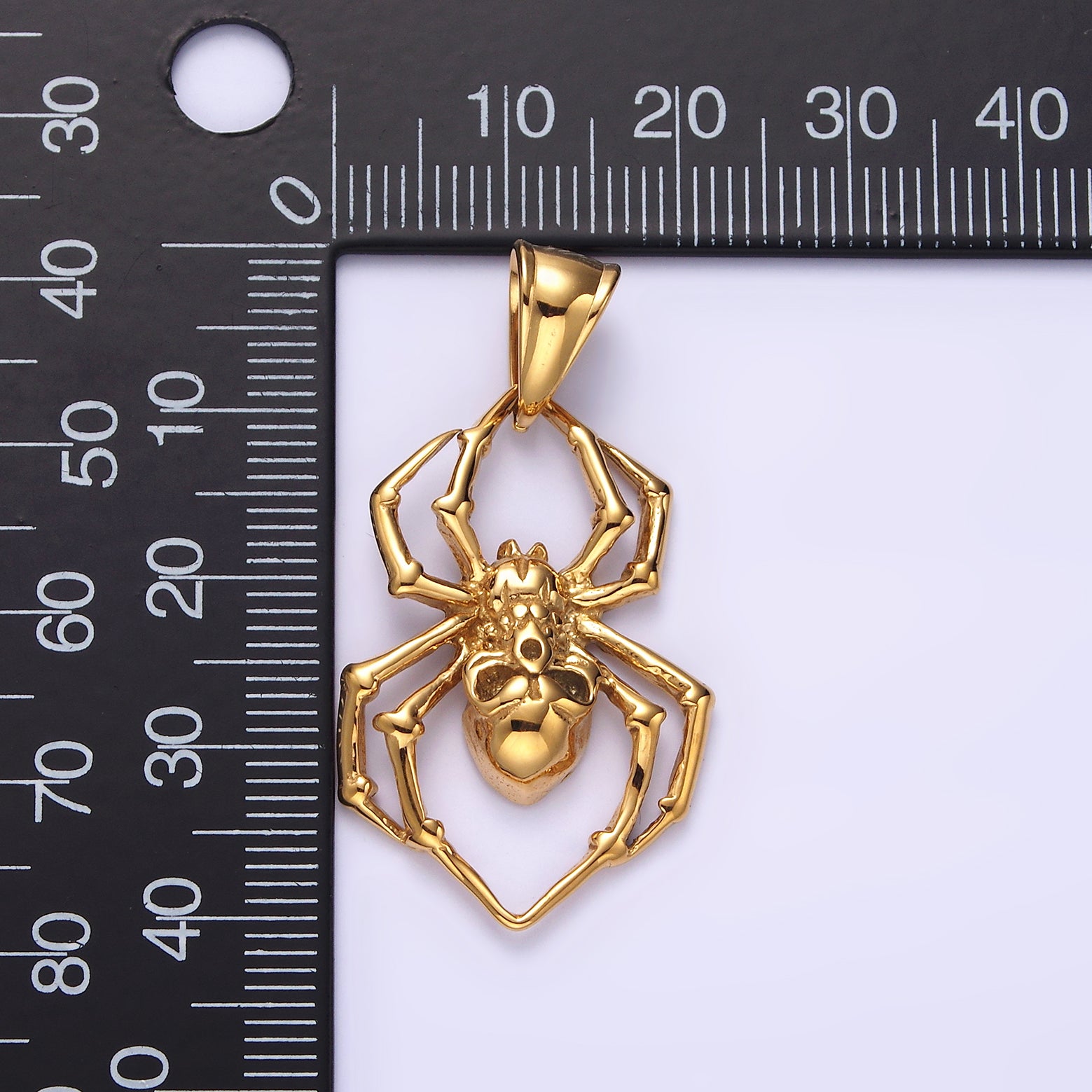 Launch Promo: 14K Gold PVD Stainless Steel Plain Spider Animal Pendant | Sold Each