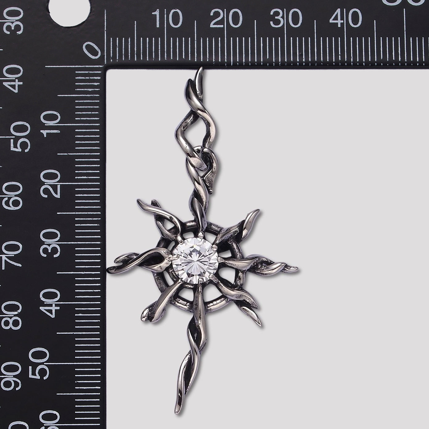 Launch Promo: Stainless Steel Gothic Starburst Cross Pendant | Sold Each