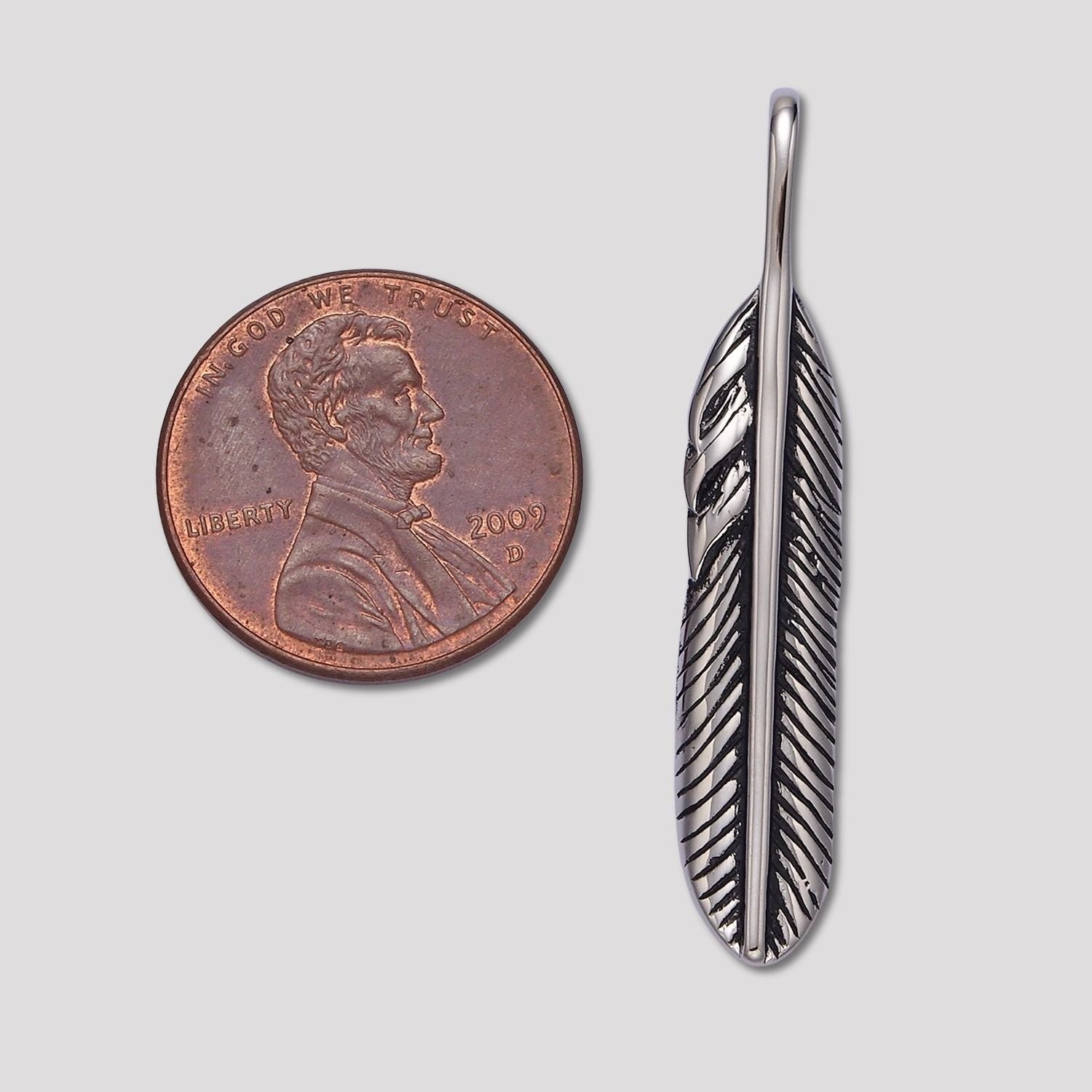 Launch Promo: Stainless Steel Minimalist Spirit Bohemian Feather Drop Pendant | Sold Each