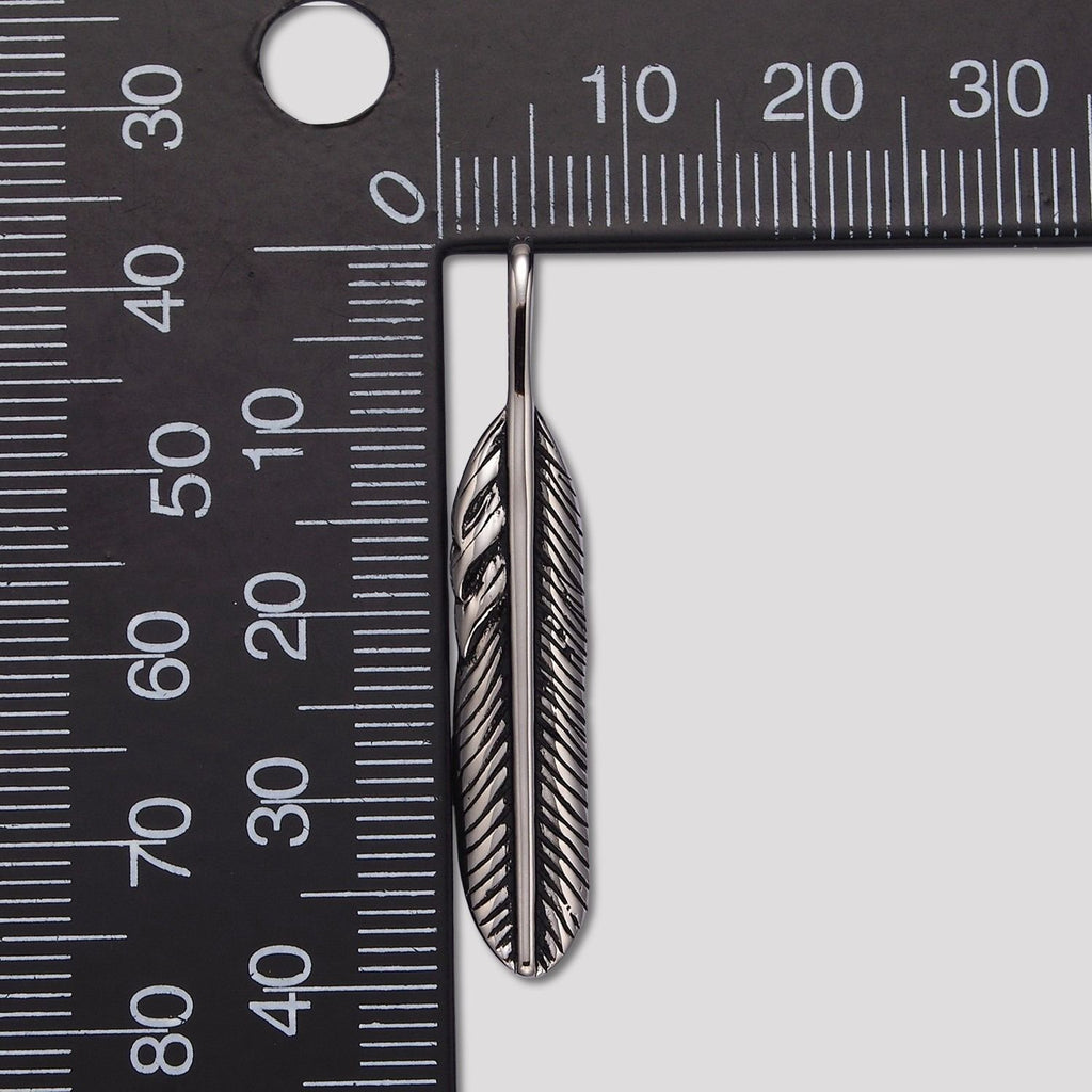 Launch Promo: Stainless Steel Minimalist Spirit Bohemian Feather Drop Pendant | Sold Each