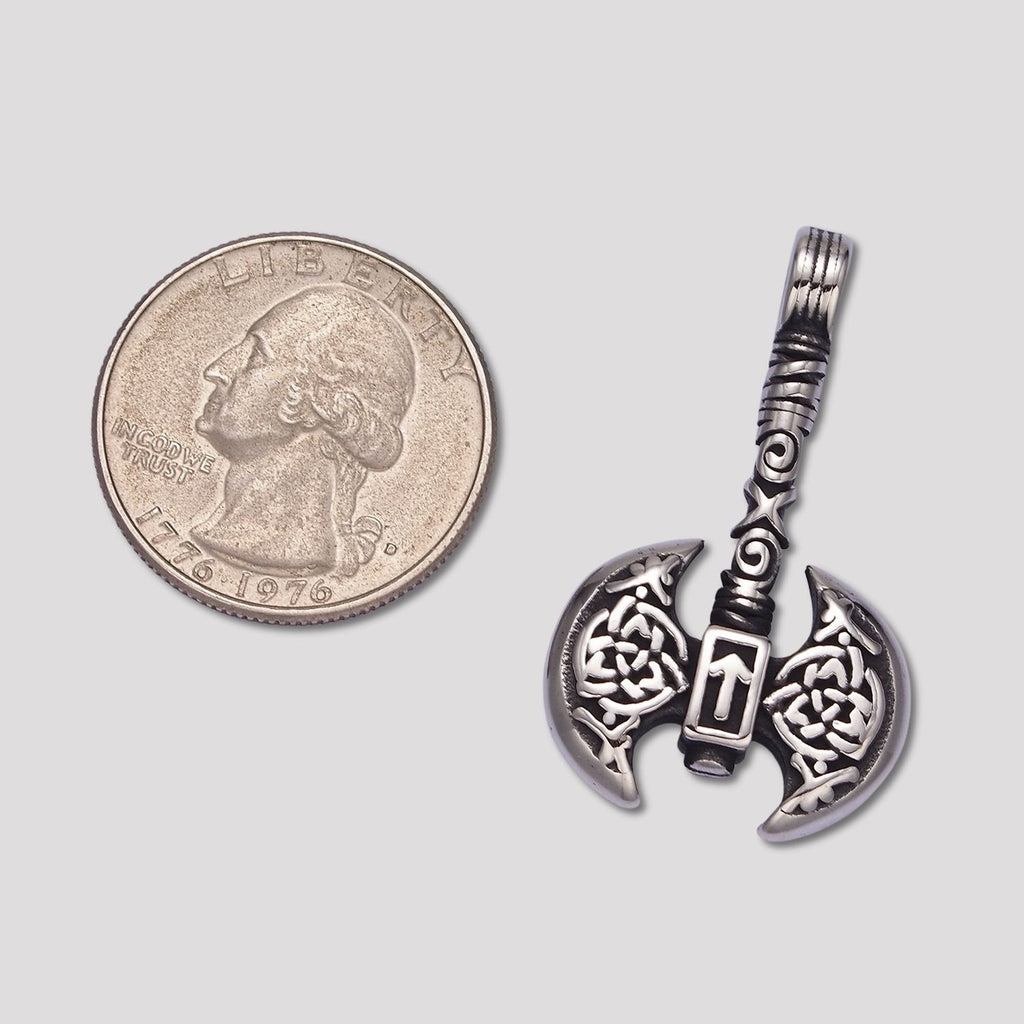 Launch Promo: Stainless Steel Antique Viking Battle Axe Pendant | Sold Each