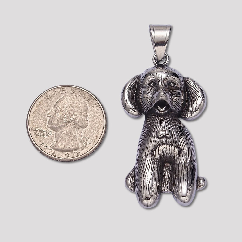 Launch Promo: Stainless Steel Antique Poodle Dog Animal Pendant | Sold Each