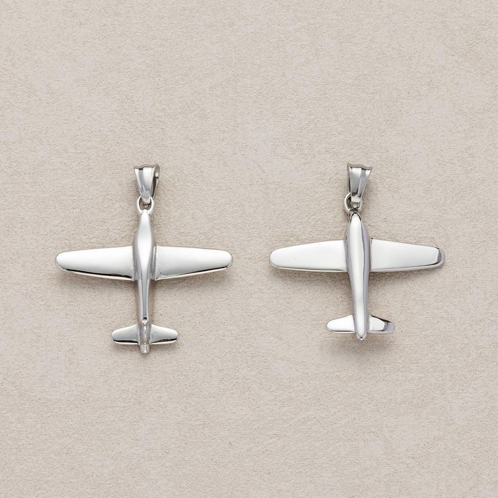 Launch Promo: Stainless Steel Sky Explorer Airplane Pendant | Sold Each