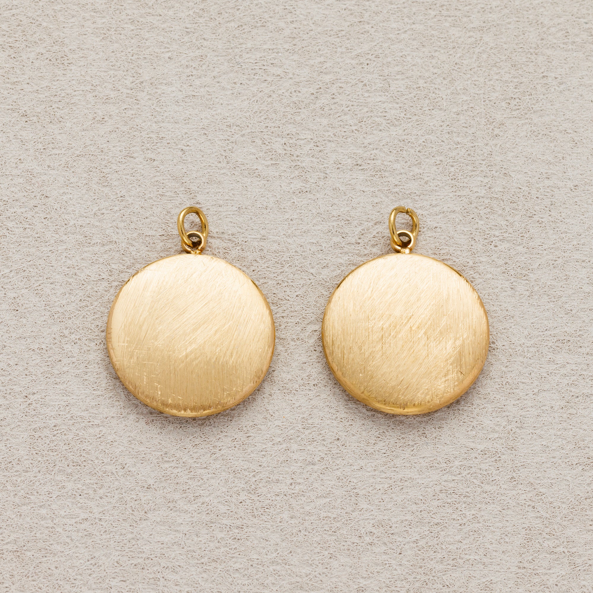 Launch Promo: 24K Gold PVD Stainless Steel Brushed Gold Circular Disk Charm | Sold Each