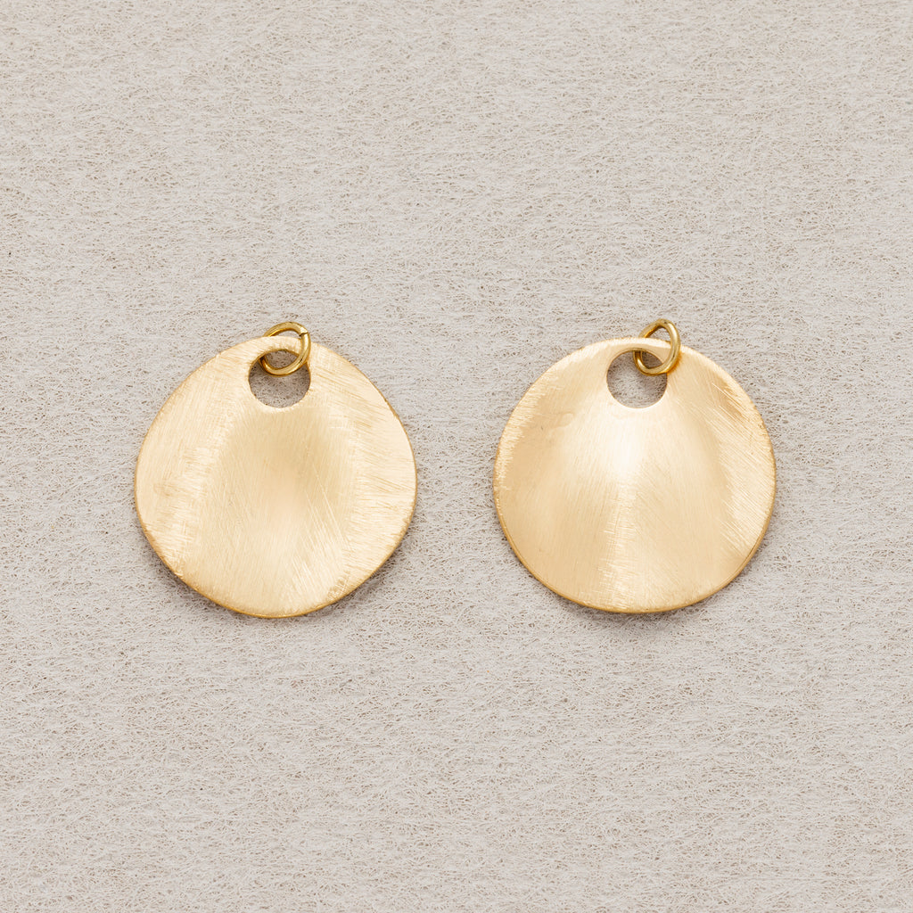 Launch Promo: 24K Gold PVD Stainless Steel Minimalist Medallion Disk Charm | Sold Each