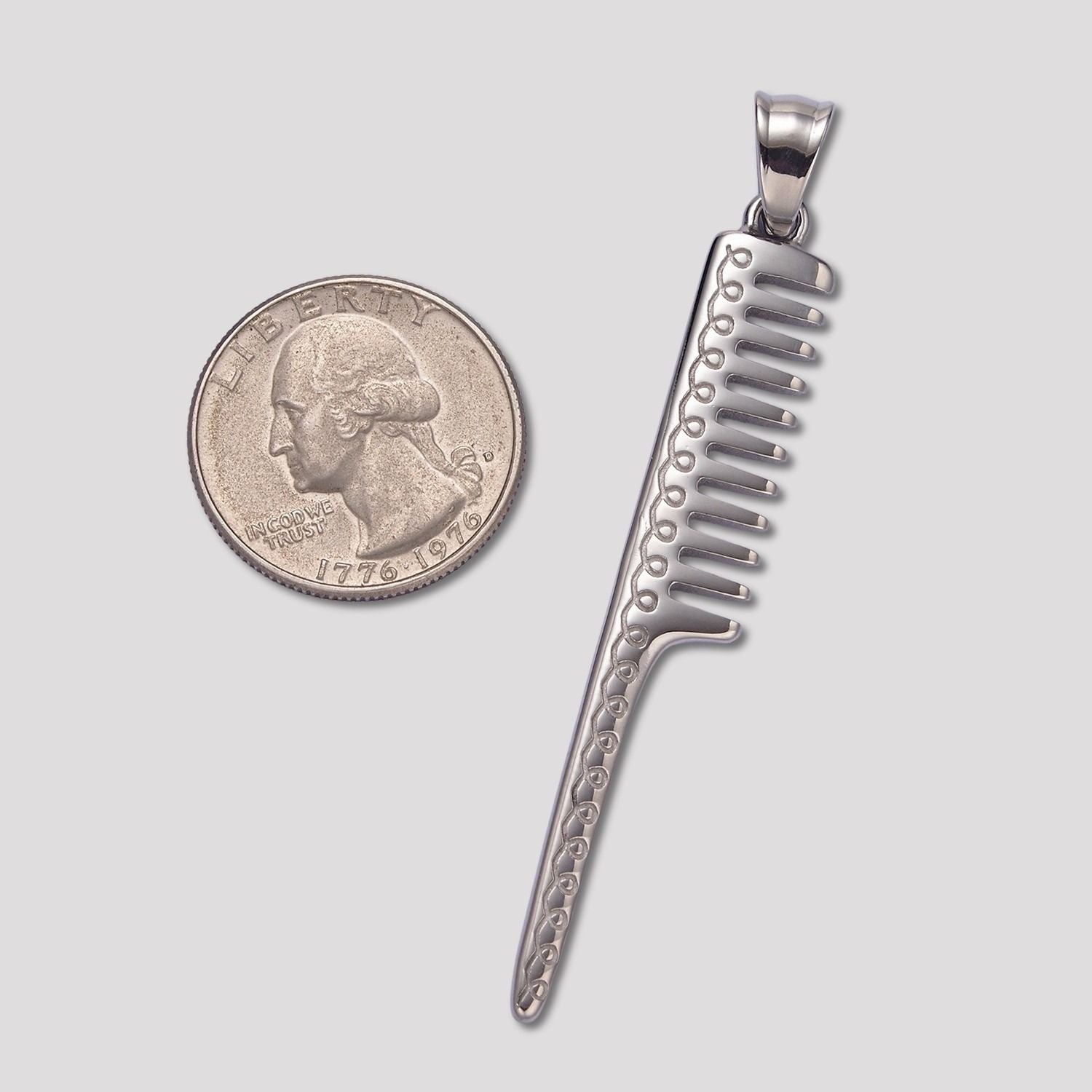 Launch Promo: Stainless Steel Minimalist Hair Stylist Comb Pendant | Sold Each