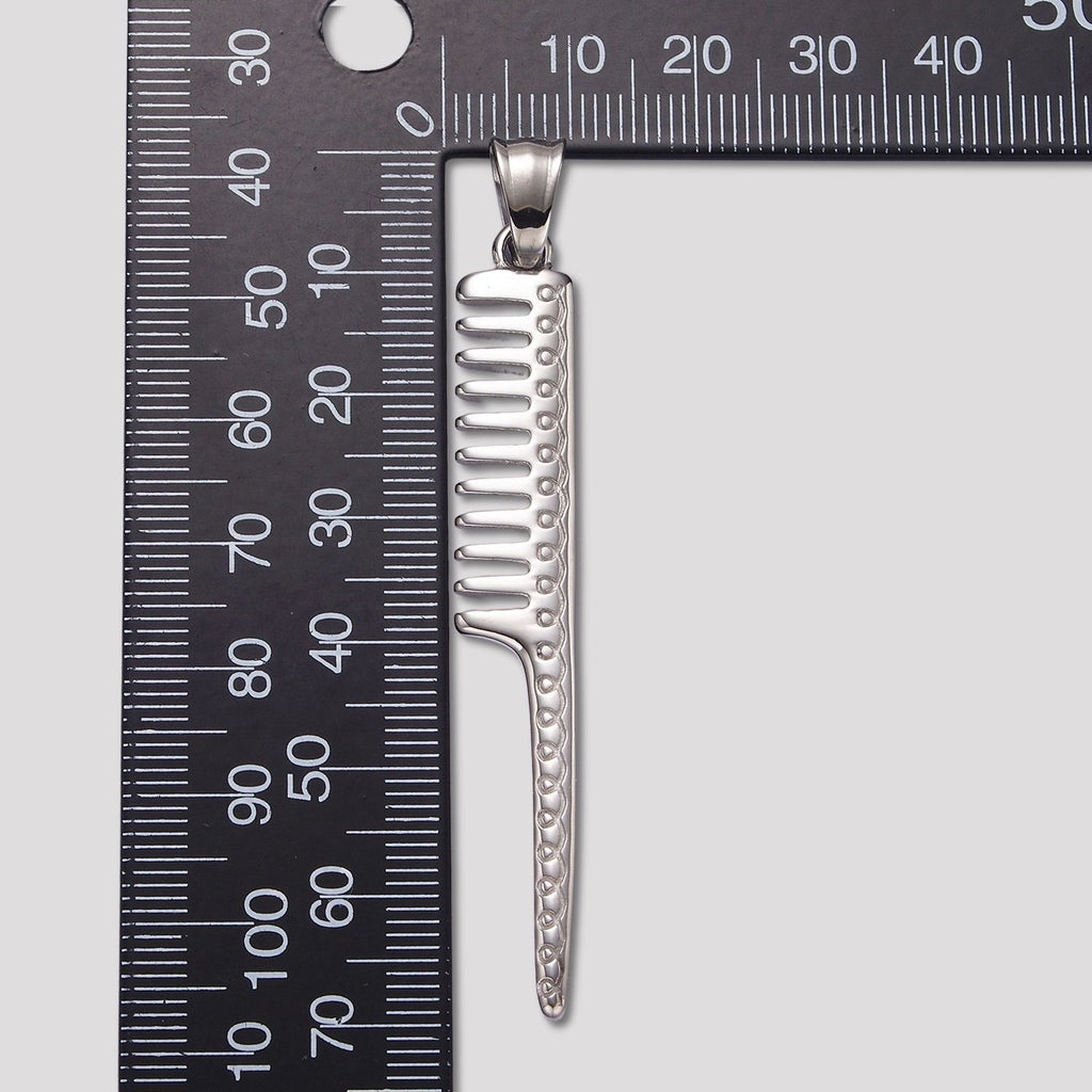 Launch Promo: Stainless Steel Minimalist Hair Stylist Comb Pendant | Sold Each