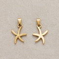 Launch Promo: 24K Gold PVD Stainless Steel Textured Ocean Starfish Pendant | Sold Each