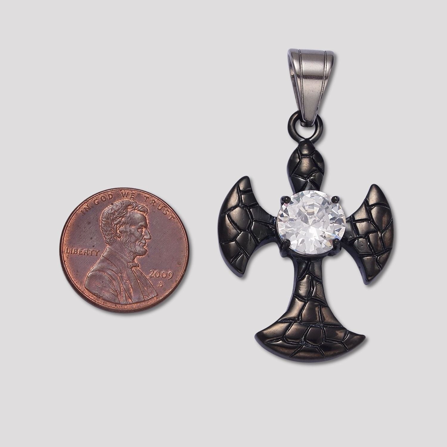 Launch Promo: Stainless Steel Dark Knight Gothic Cross Pendant | Sold Each
