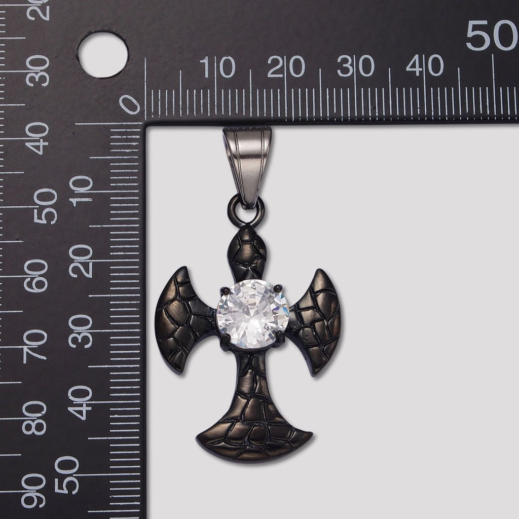 Launch Promo: Stainless Steel Dark Knight Gothic Cross Pendant | Sold Each