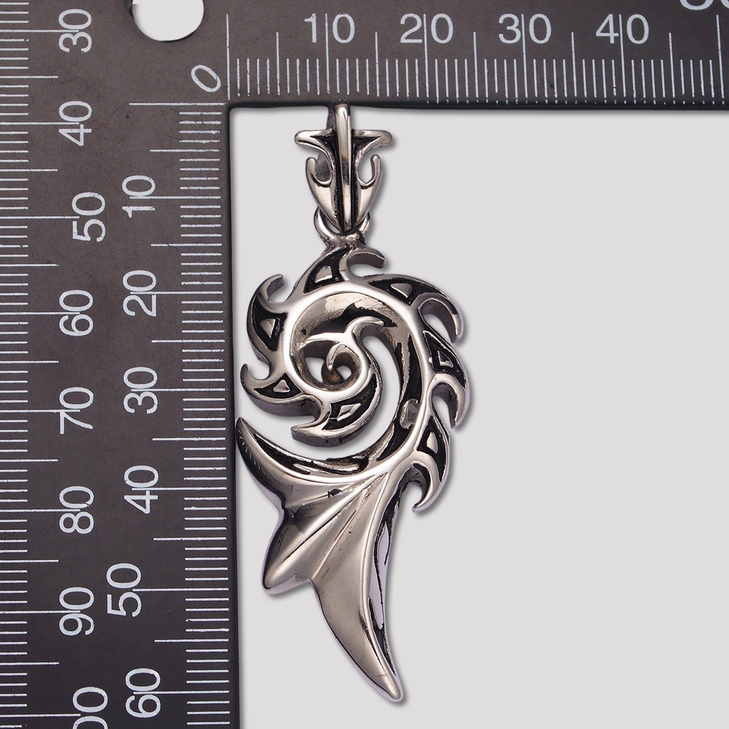 Launch Promo: Stainless Steel Gothic Tribal Spiral Phoenix Pendant | Sold Each