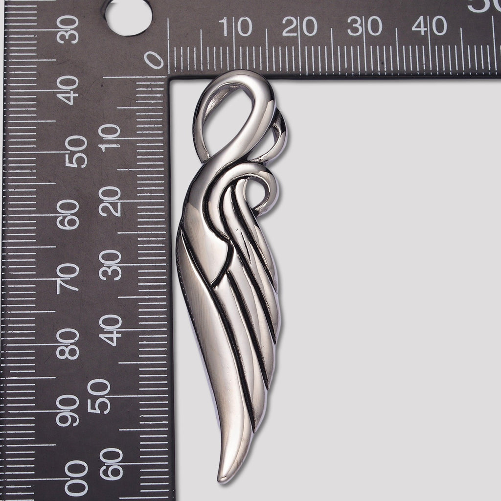 Launch Promo: Stainless Steel Half Angel Wing Religious Pendant | Sold Each