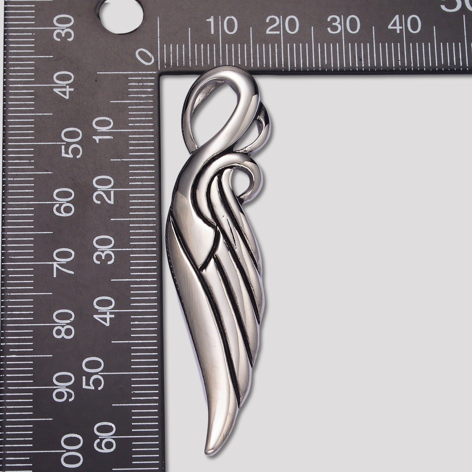 Launch Promo: Stainless Steel Half Angel Wing Religious Pendant | Sold Each