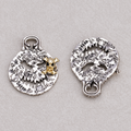 Launch Promo: Stainless Steel Gothic Antique Graffiti Skull Medallion Pendant | Sold Each