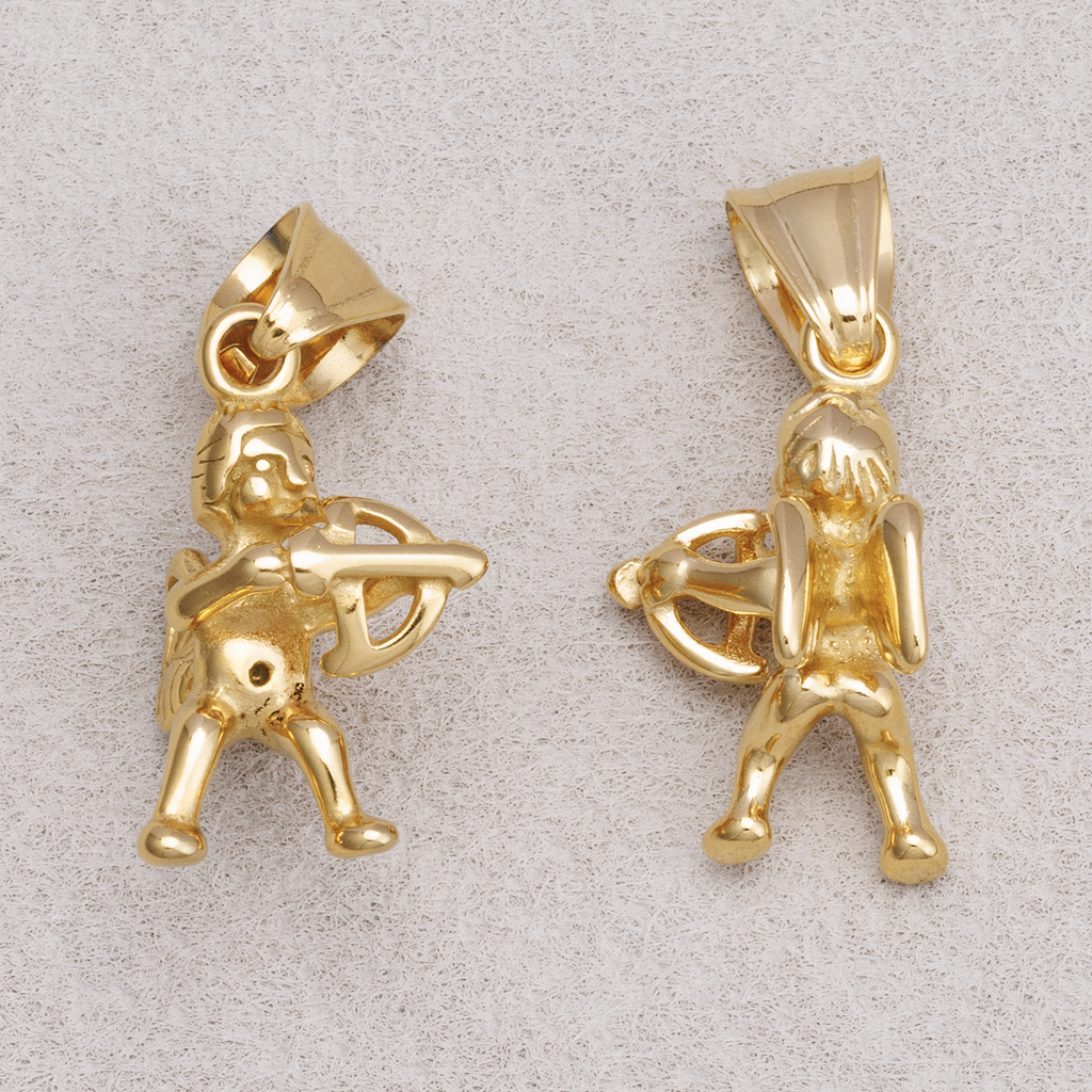 Launch Promo: 14K Gold PVD Stainless Steel Classic Cupid Baby Angel Pendant | Sold Each