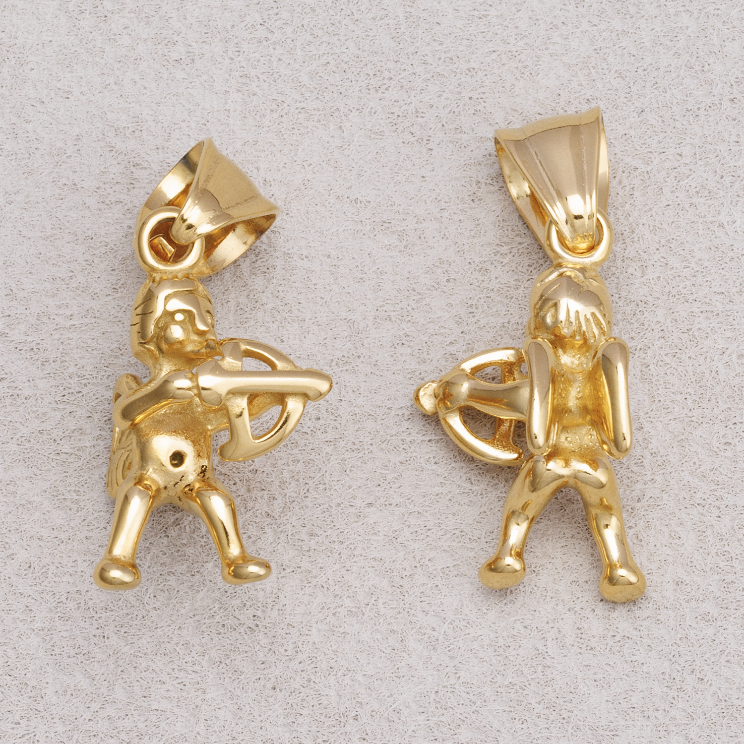 Launch Promo: 14K Gold PVD Stainless Steel Classic Cupid Baby Angel Pendant | Sold Each