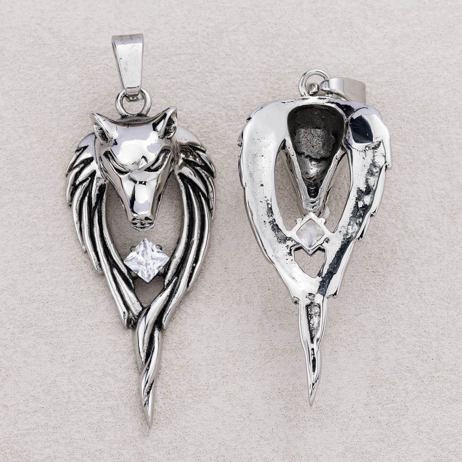 Launch Promo: Stainless Steel Spirit Wolf Animal Pendant | Sold Each